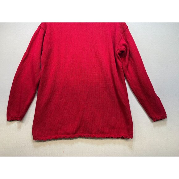 Vintage Kathie Lee Womens Holiday Cardigan Gold Embroidery & Button Accents Larg - Picture 11 of 12